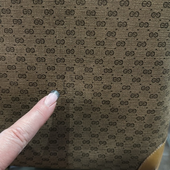 🔥🔥 Authentic Gucci Web Sherry Line Monogram Micro GG Large Leather Tote Bag 🔥🔥 - Picture 10 of 16